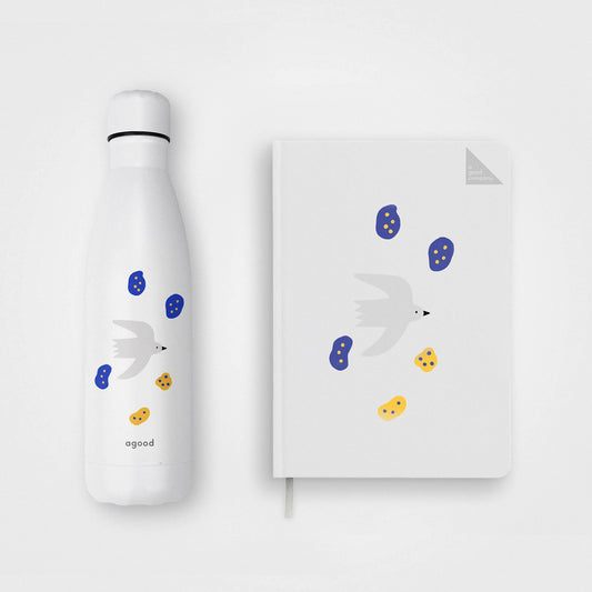 Bundle - Thermal bottle & Stone Paper Notebook︱Bings, Freedom