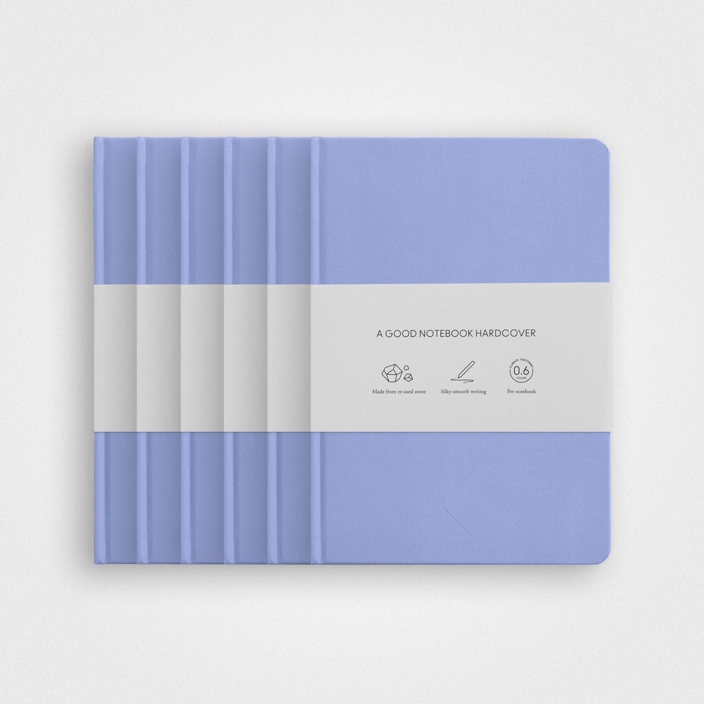 6 Pack Stone Paper Notebook Set︱A5 Hardcover, Vista blue