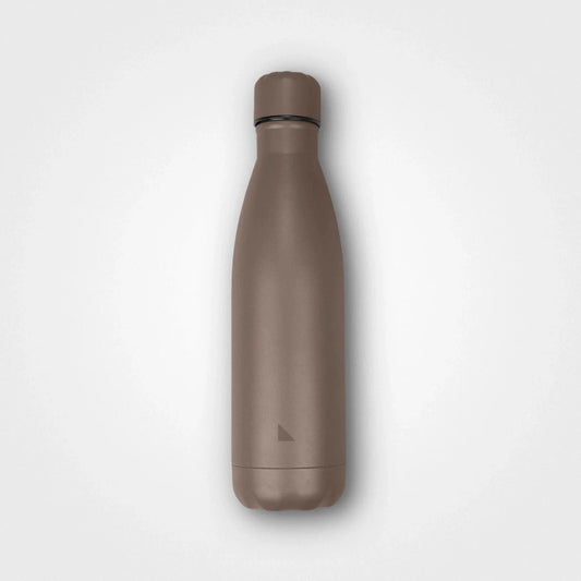 Thermal bottle made from recycled steel, Earth Brown