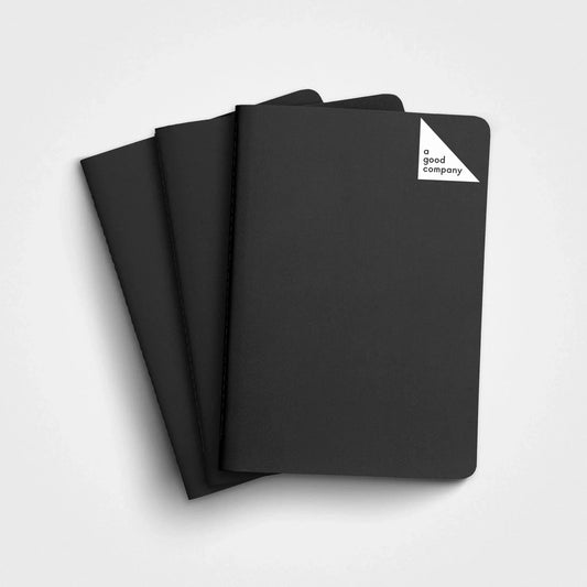 Pocket Notebook A6 - Stone Paper, Charcoal Black